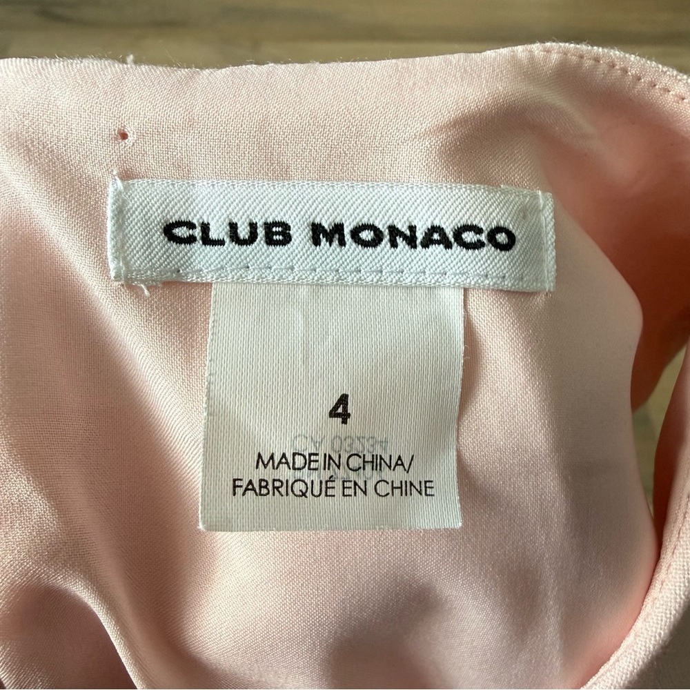 Club Monaco powder pink fit-and-flare sleeveless cocktail dress - size 4 (Small) - Picture 3 of 3